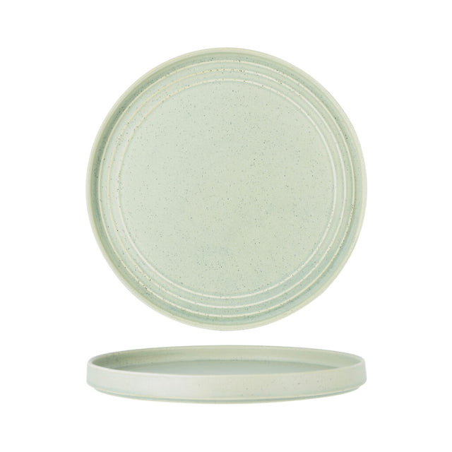 Round Serve Platter - 310X10Mm, Pistachio from Tablekraft. made out of Ceramic and sold in boxes of 2. Hospitality quality at wholesale price with The Flying Fork!