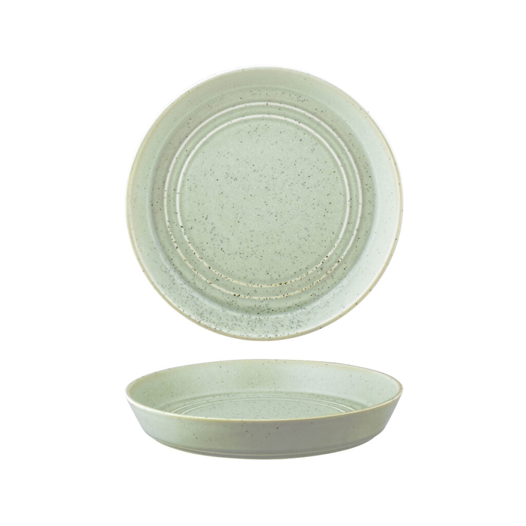 Round Flared Bowl - 225X35Mm, Pistachio from Tablekraft. Flared edges, made out of Ceramic and sold in boxes of 3. Hospitality quality at wholesale price with The Flying Fork!