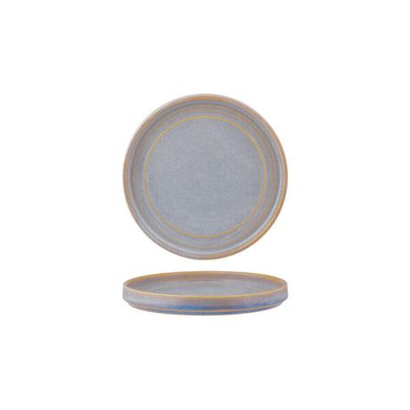Tablekraft urban loft round plate - 185x16mm azure blue from Tablekraft. made out of Porcelain and sold in boxes of 6. Hospitality quality at wholesale price with The Flying Fork!