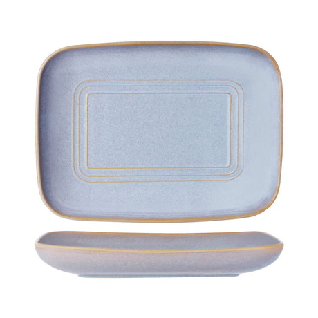 Rectangular Server 365X265X55Mm, Azure Blue from Tablekraft. made out of Ceramic and sold in boxes of 2. Hospitality quality at wholesale price with The Flying Fork!