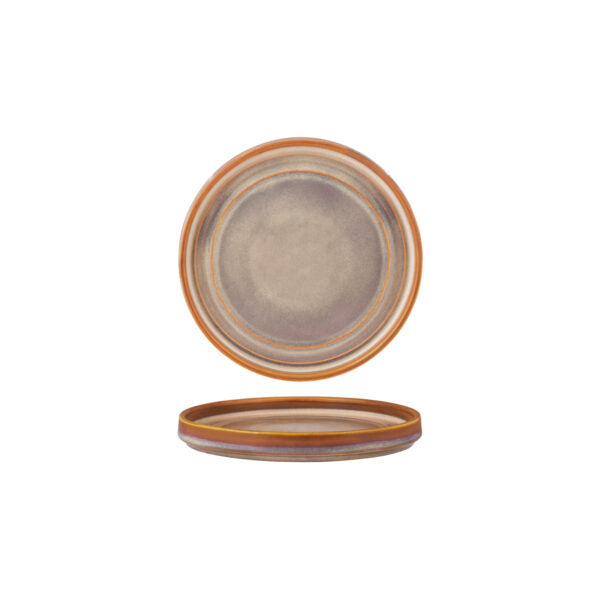 Tablekraft urban loft round plate - 185x16mm auburn from Tablekraft. made out of Porcelain and sold in boxes of 6. Hospitality quality at wholesale price with The Flying Fork!