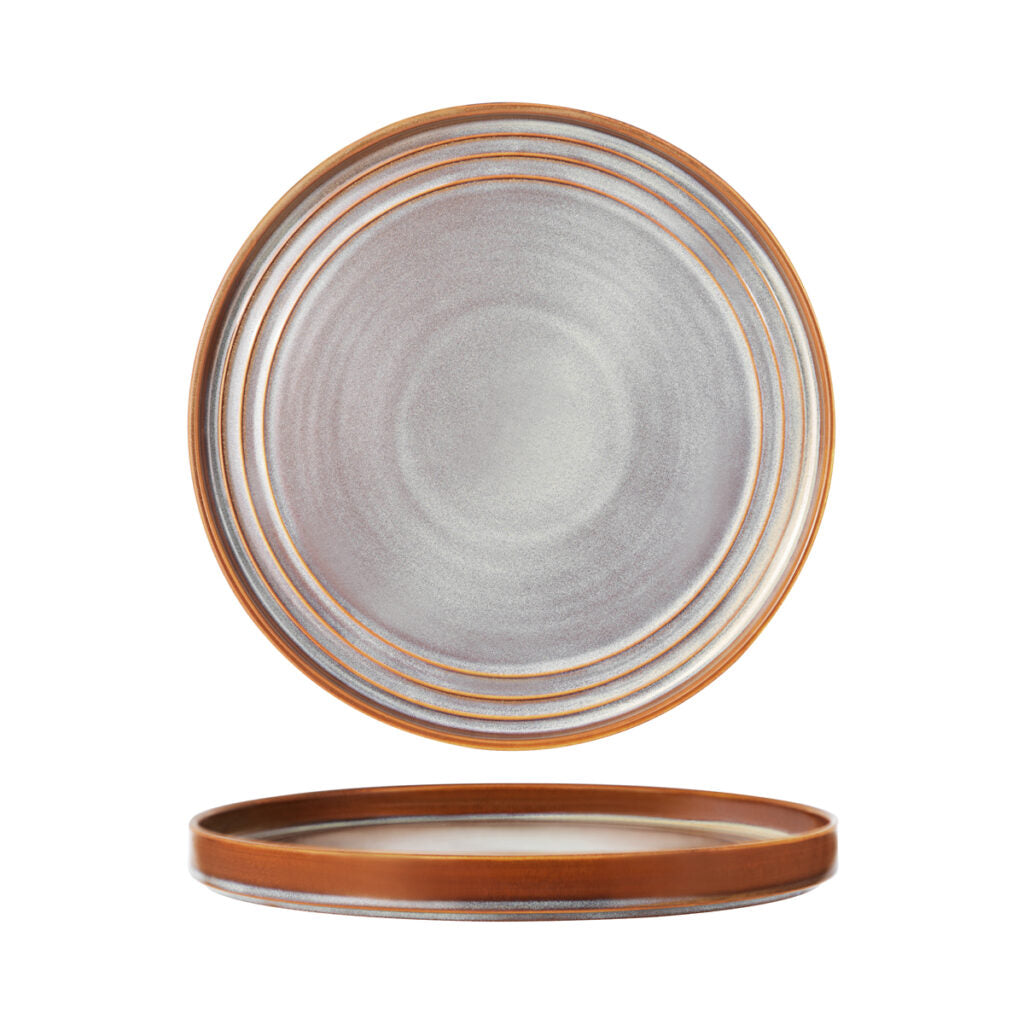 Round Serve Platter - 310X10Mm, Auburn from Tablekraft. made out of Ceramic and sold in boxes of 2. Hospitality quality at wholesale price with The Flying Fork!