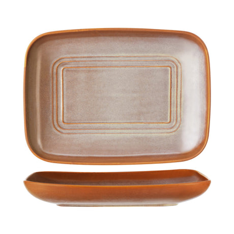 Rectangular Server 365X265X55Mm, Auburn from Tablekraft. made out of Ceramic and sold in boxes of 2. Hospitality quality at wholesale price with The Flying Fork!