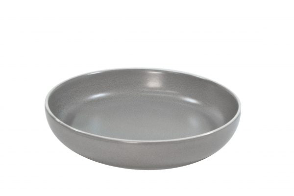 Bowl Flared - 210mm, Urban, Grey from tablekraft. Flared edges, made out of Porcelain and sold in boxes of 6. Hospitality quality at wholesale price with The Flying Fork!