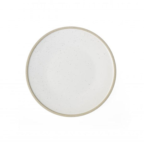 Round Plate - 200mm, Soho, White Pebble from tablekraft. Matt Finish, made out of Porcelain and sold in boxes of 6. Hospitality quality at wholesale price with The Flying Fork!