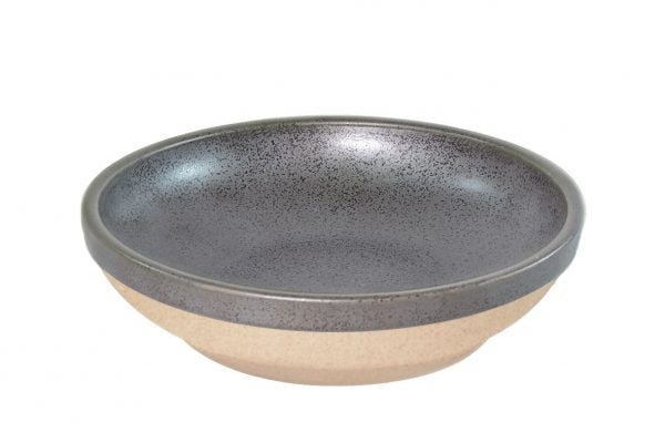 Round Bowl Flared - 230mm, Soho, Speckle Black from tablekraft. Flared edges, made out of Porcelain and sold in boxes of 6. Hospitality quality at wholesale price with The Flying Fork!