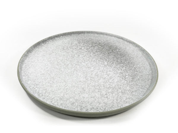 Round Platter - 330mm, Pure, Soho from tablekraft. Textured, made out of Porcelain and sold in boxes of 2. Hospitality quality at wholesale price with The Flying Fork!