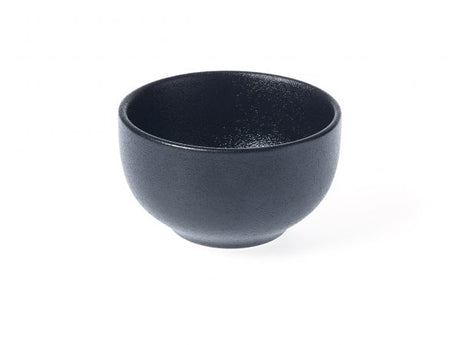 Round Bowl - 125x70mm, Black from tablekraft. made out of Porcelain and sold in boxes of 4. Hospitality quality at wholesale price with The Flying Fork!