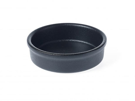 Round Dish-Tapas - 120x30mm, Black from tablekraft. made out of Porcelain and sold in boxes of 6. Hospitality quality at wholesale price with The Flying Fork!