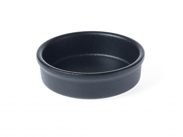 Round Dish-Tapas - 120x30mm, Black from tablekraft. made out of Porcelain and sold in boxes of 6. Hospitality quality at wholesale price with The Flying Fork!