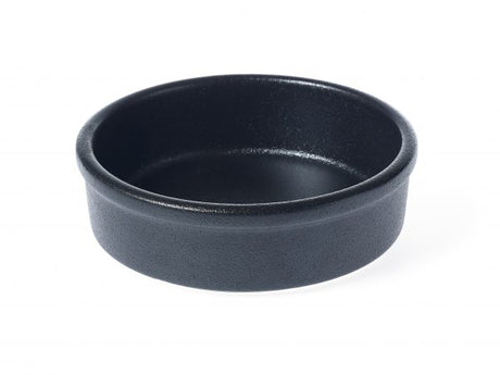 Round Dish-Tapas - 140x45mm, Black from tablekraft. made out of Porcelain and sold in boxes of 6. Hospitality quality at wholesale price with The Flying Fork!