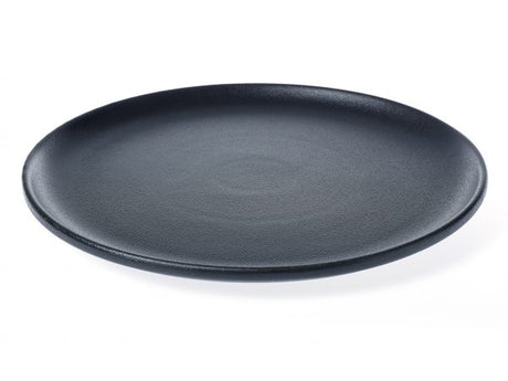 Round Coupe Platter - 330mm, Black from tablekraft. made out of Porcelain and sold in boxes of 3. Hospitality quality at wholesale price with The Flying Fork! 