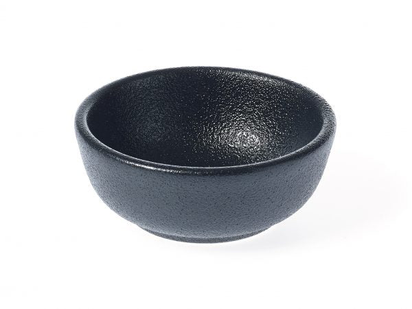 Round Flared Sauce Dish - 80x32mm, Black from tablekraft. Flared edges, made out of Porcelain and sold in boxes of 12. Hospitality quality at wholesale price with The Flying Fork!