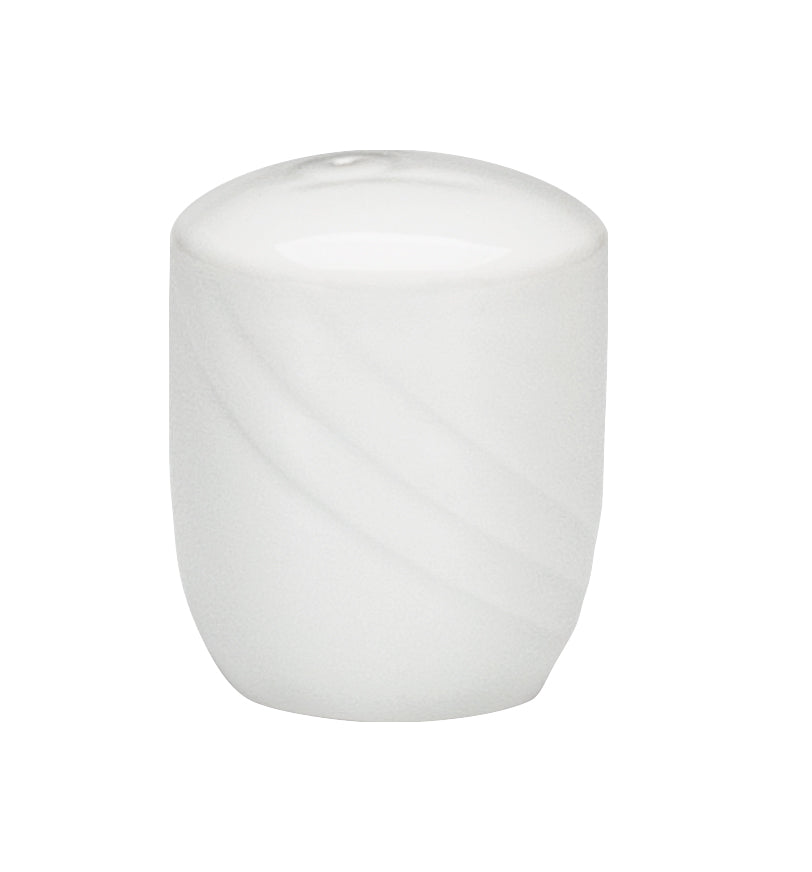 Pepper Shaker - Donna from Schonwald. made out of Porcelain and sold in boxes of 24. Hospitality quality at wholesale price with The Flying Fork!