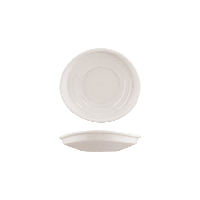 Organic shaped plate - 926532, Snow, Moda Porcelain from Moda Porcelain. made out of Porcelain and sold in boxes of 6. Hospitality quality at wholesale price with The Flying Fork!