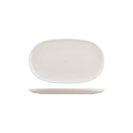 Oval plate - 300mm, Snow, Moda Porcelain from Moda Porcelain. Matt Finish, made out of Porcelain and sold in boxes of 6. Hospitality quality at wholesale price with The Flying Fork!