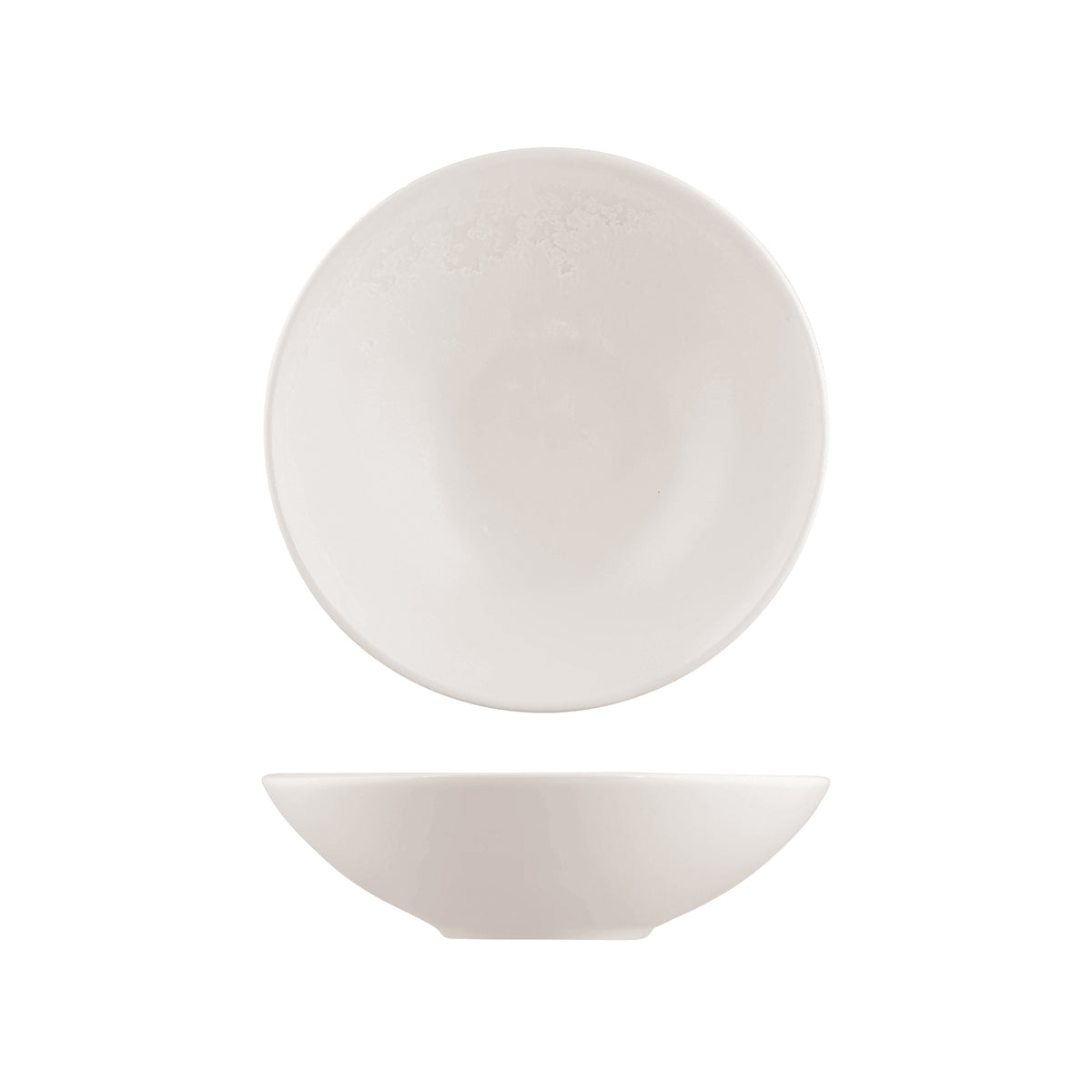 Round Bowl - 230mm, Snow, Moda Porcelain from Moda Porcelain. made out of Porcelain and sold in boxes of 3. Hospitality quality at wholesale price with The Flying Fork!