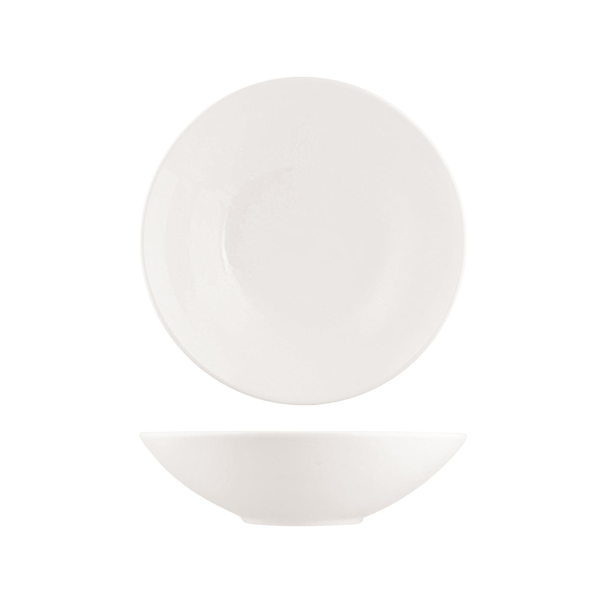 Round Bowl - 310mm, Snow, Moda Porcelain from Moda Porcelain. made out of Porcelain and sold in boxes of 3. Hospitality quality at wholesale price with The Flying Fork!