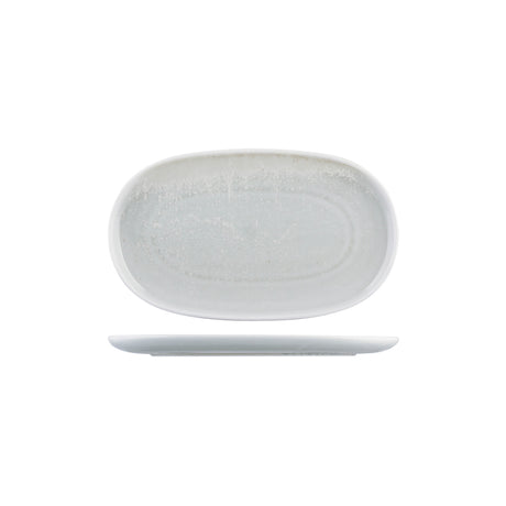 Oval Coupe Plate - 300x180mm, Willow, Moda Porcelain from Moda Porcelain. made out of Porcelain and sold in boxes of 6. Hospitality quality at wholesale price with The Flying Fork!