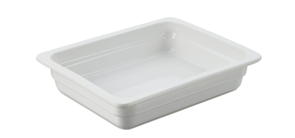 Rectangular Porcelain Insert - GN 1-2 from Chef Inox. made out of Porcelain and sold in boxes of 1. Hospitality quality at wholesale price with The Flying Fork!