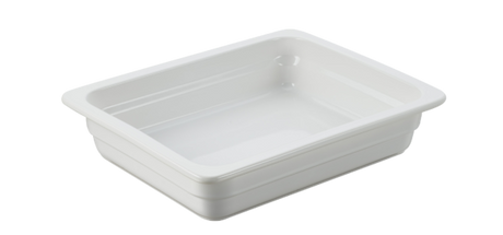 Rectangular Porcelain Insert - GN 1-2 from Chef Inox. made out of Porcelain and sold in boxes of 1. Hospitality quality at wholesale price with The Flying Fork!
