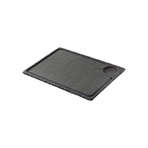 Basalt Steak Plate - 330x240mm from Revol. made out of Porcelain and sold in boxes of 3. Hospitality quality at wholesale price with The Flying Fork!