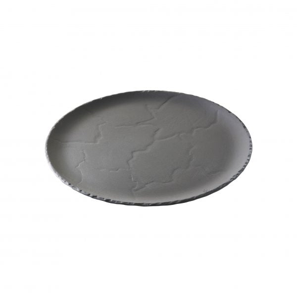 Basalt Round Plate - 285mm from Revol. made out of Porcelain and sold in boxes of 4. Hospitality quality at wholesale price with The Flying Fork!