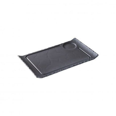 Basalt Hamburger Plate - 330x200mm from Revol. made out of Porcelain and sold in boxes of 3. Hospitality quality at wholesale price with The Flying Fork!