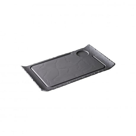 Basalt Steak Plate - 390x240mm from Revol. made out of Porcelain and sold in boxes of 4. Hospitality quality at wholesale price with The Flying Fork!