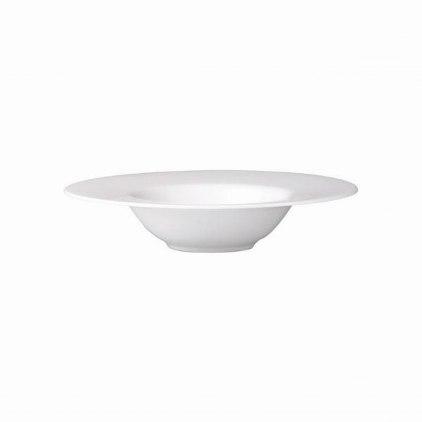 Wide Flat Rim Pasta Plate (0909) - 280x65mm, Chelsea from Royal Porcelain. Sold in boxes of 6. Hospitality quality at wholesale price with The Flying Fork!