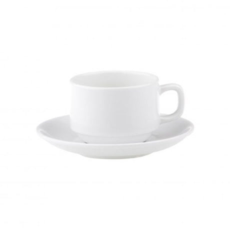 Stackable Coffee Cup - 0.20Lt, 84x84x60mm, Chelsea from Royal Porcelain. made out of Porcelain and sold in boxes of 48. Hospitality quality at wholesale price with The Flying Fork!