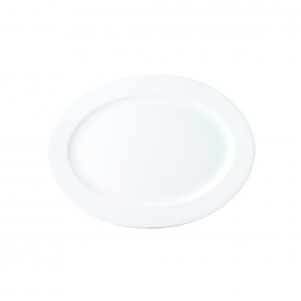 Rim Shape Oval Platter (4001) - 235mm, Chelsea from Royal Porcelain. made out of Porcelain and sold in boxes of 12. Hospitality quality at wholesale price with The Flying Fork!