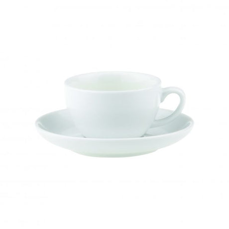 Saucer For 94160 - 125mm, Chelsea from Royal Porcelain. made out of Porcelain and sold in boxes of 12. Hospitality quality at wholesale price with The Flying Fork!