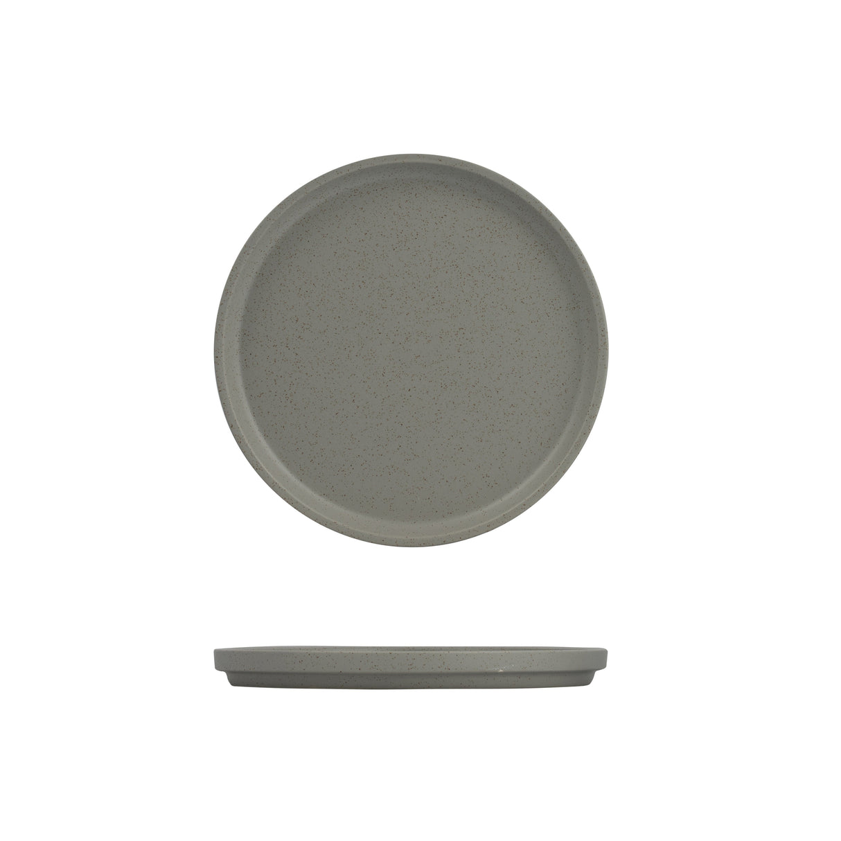Stackable Round Plate - 235Mm, Ash from Luzerne. Stackable and sold in boxes of 3. Hospitality quality at wholesale price with The Flying Fork!