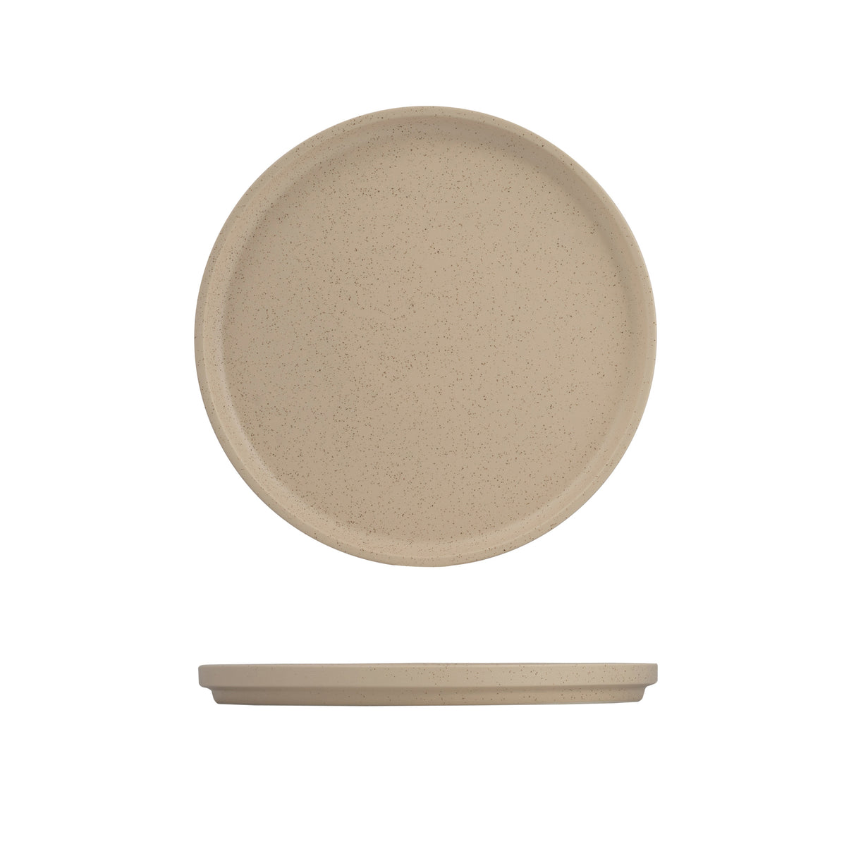 Stackable Round Plate - 270Mm, Clay from Luzerne. Stackable and sold in boxes of 3. Hospitality quality at wholesale price with The Flying Fork!