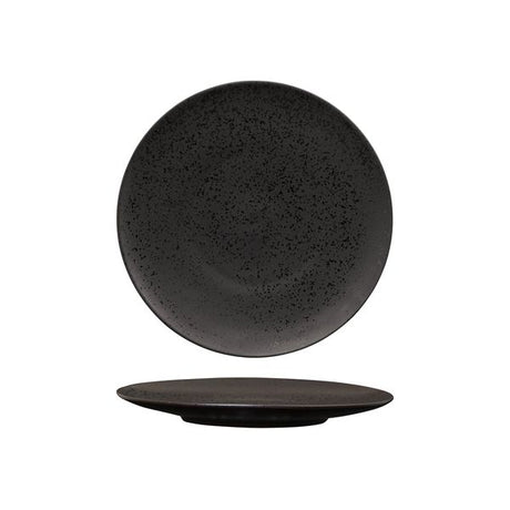 Round Coupe Plate - 225mm, Lava Black from Luzerne. made out of Ceramic and sold in boxes of 6. Hospitality quality at wholesale price with The Flying Fork!