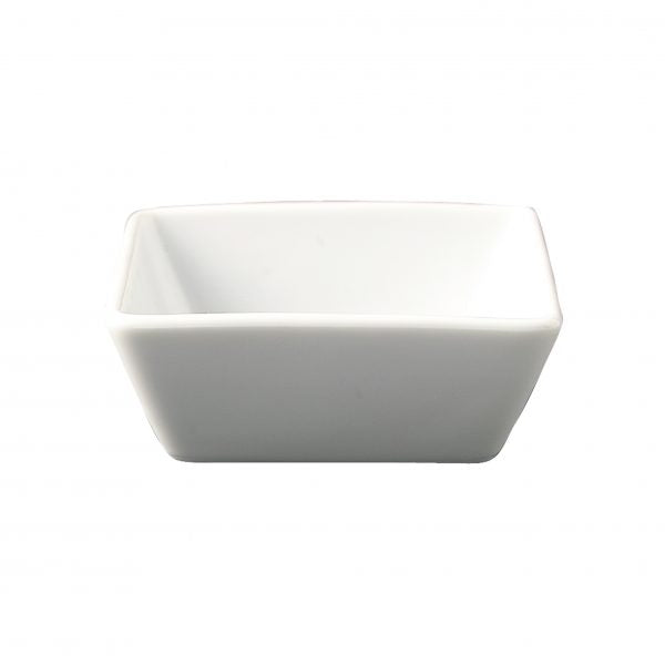 Square Sauce Dish - 70mm, Chelsea from Royal Porcelain. made out of Porcelain and sold in boxes of 72. Hospitality quality at wholesale price with The Flying Fork!