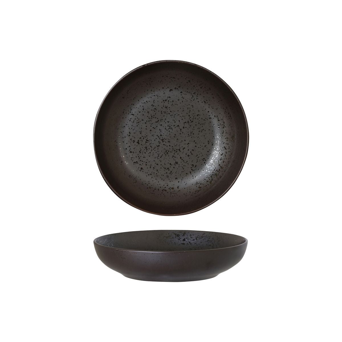 SHARE BOWL-180mm , MATT BLACK from Luzerne. Textured, made out of Ceramic and sold in boxes of 4. Hospitality quality at wholesale price with The Flying Fork!