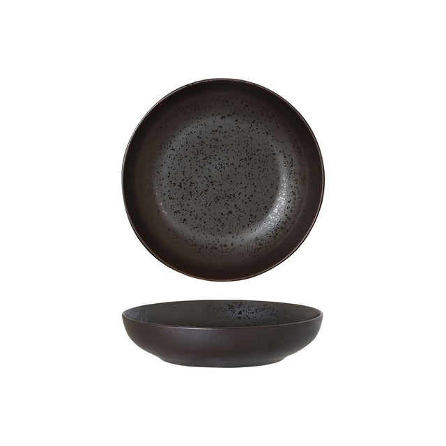 SHARE BOWL-180mm , MATT BLACK from Luzerne. Textured, made out of Ceramic and sold in boxes of 4. Hospitality quality at wholesale price with The Flying Fork!