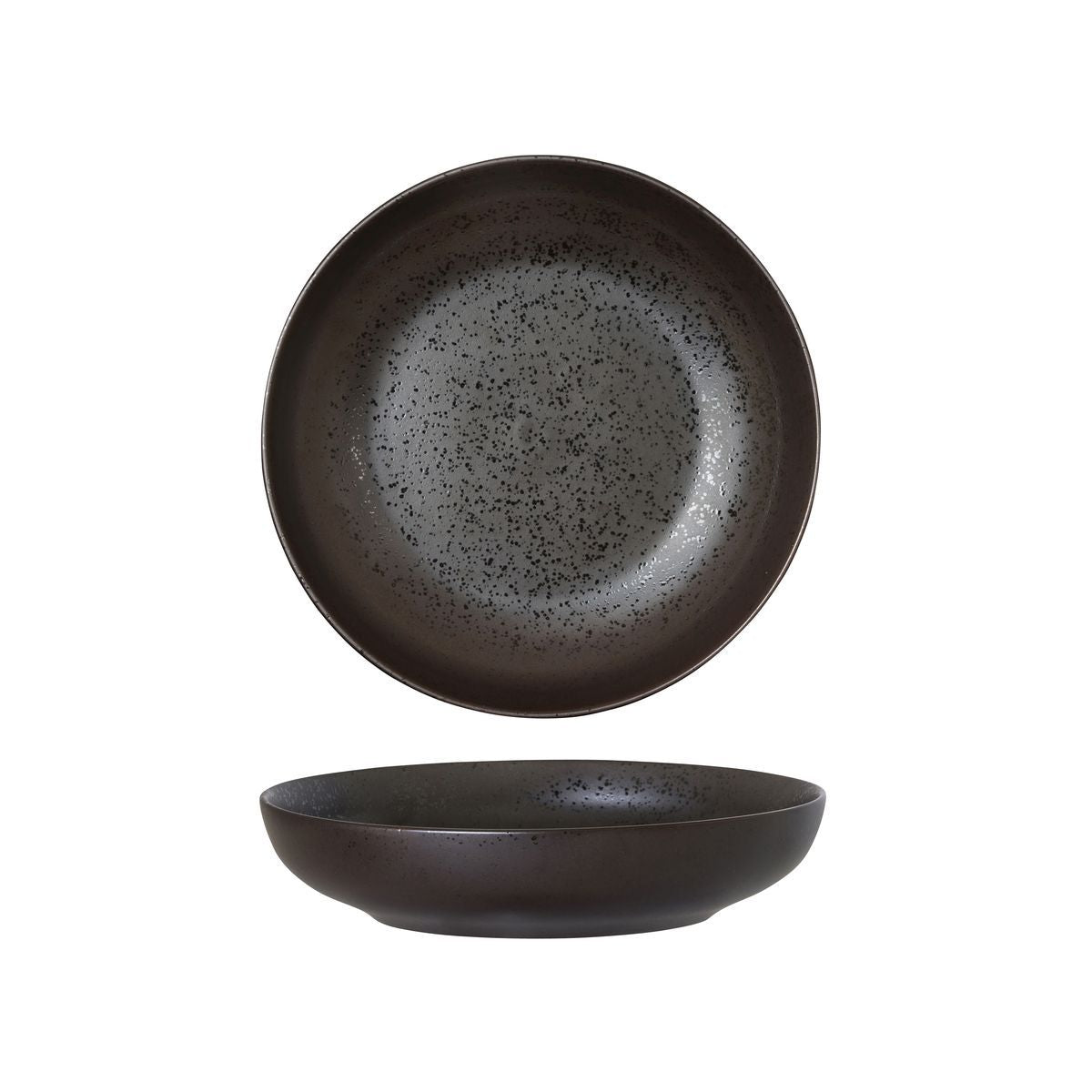 SHARE BOWL-210mm , MATT BLACK from Luzerne. Textured, made out of Ceramic and sold in boxes of 6. Hospitality quality at wholesale price with The Flying Fork!