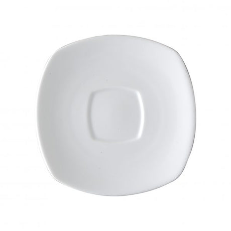 Square Saucer For 94480 - 120mm, Chelsea from Royal Porcelain. made out of Porcelain and sold in boxes of 12. Hospitality quality at wholesale price with The Flying Fork!