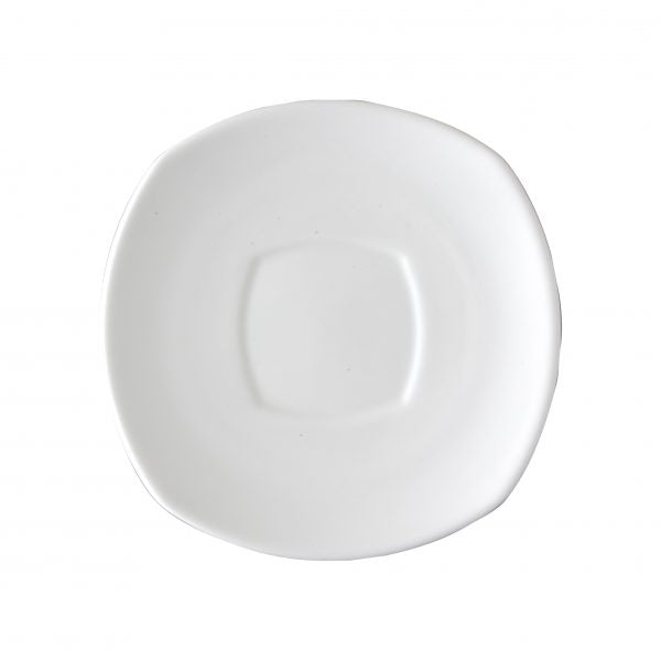 Square Saucer With Square Well - 150mm, Chelsea from Royal Porcelain. made out of Porcelain and sold in boxes of 48. Hospitality quality at wholesale price with The Flying Fork!