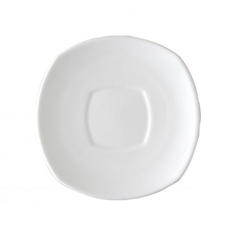 Square Saucer With Square Well - 150mm, Chelsea from Royal Porcelain. made out of Porcelain and sold in boxes of 48. Hospitality quality at wholesale price with The Flying Fork!
