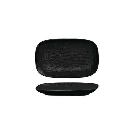 RECTANGULAR SHARE PLATE-215mm, MATT BLACK from Luzerne. made out of Ceramic and sold in boxes of 6. Hospitality quality at wholesale price with The Flying Fork!