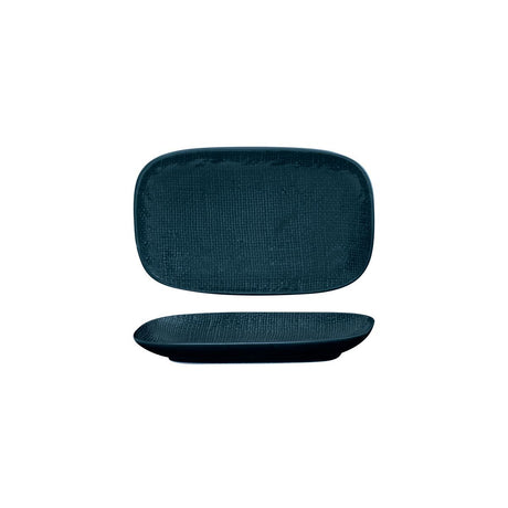 RECTANGULAR SHARE PLATE-215mm, MATT BLUE from Luzerne. Textured, made out of Ceramic and sold in boxes of 6. Hospitality quality at wholesale price with The Flying Fork!