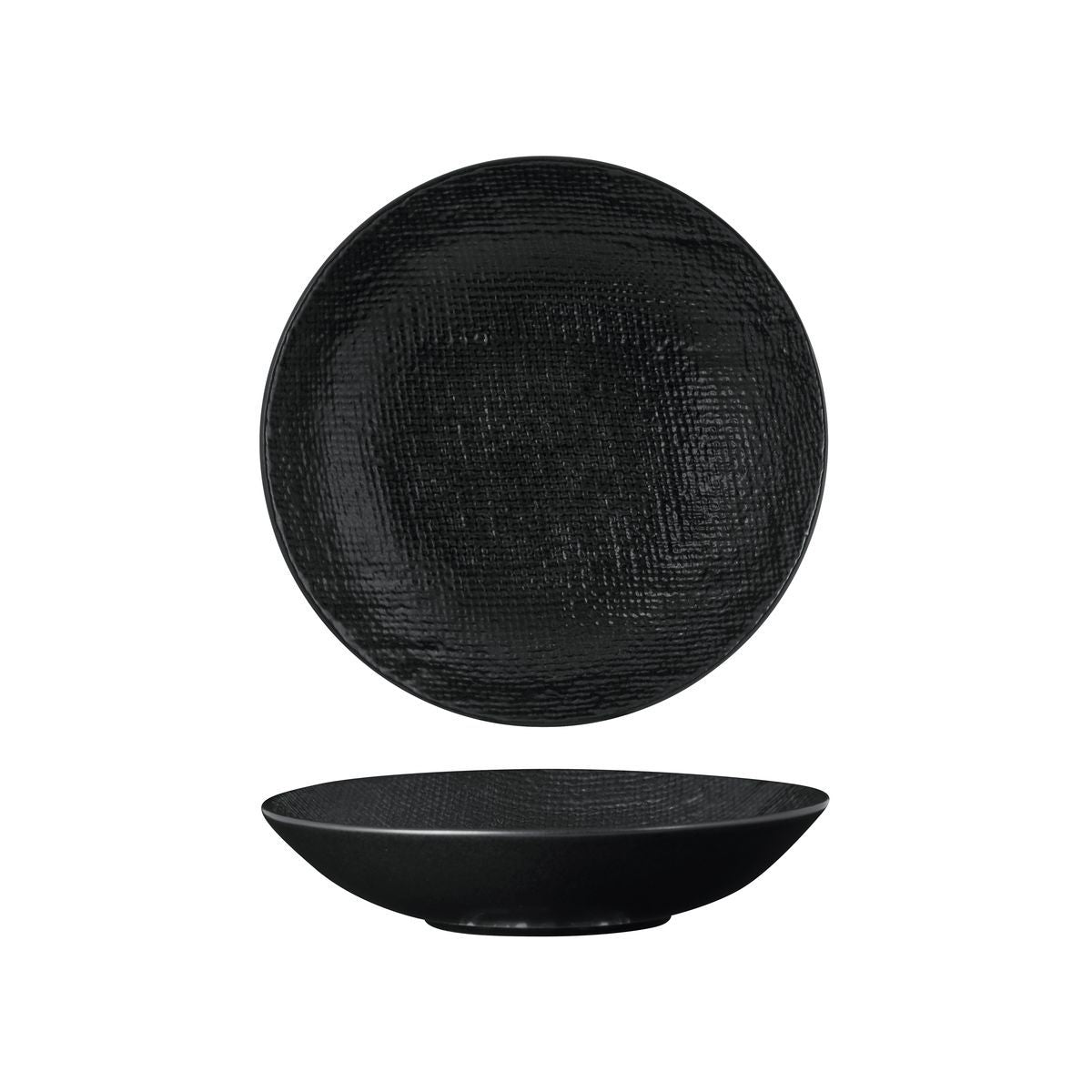 SHARE BOWL-200mm , MATT BLACK from Luzerne. Textured, made out of Ceramic and sold in boxes of 1. Hospitality quality at wholesale price with The Flying Fork!