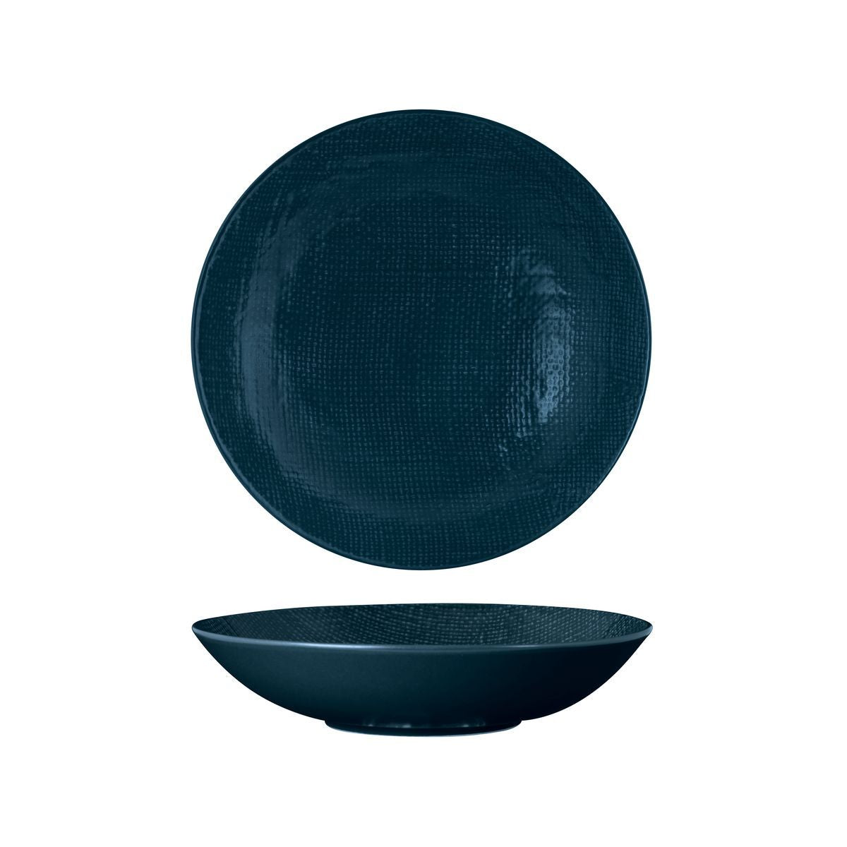 SHARE BOWL-230mm , MATT BLUE from Luzerne. Textured, made out of Ceramic and sold in boxes of 1. Hospitality quality at wholesale price with The Flying Fork!