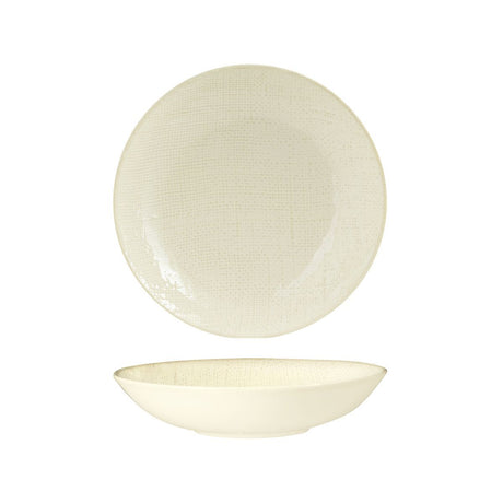 SHARE BOWL-230mm , REACTIVE WHITE from Luzerne. Textured, made out of Ceramic and sold in boxes of 1. Hospitality quality at wholesale price with The Flying Fork!