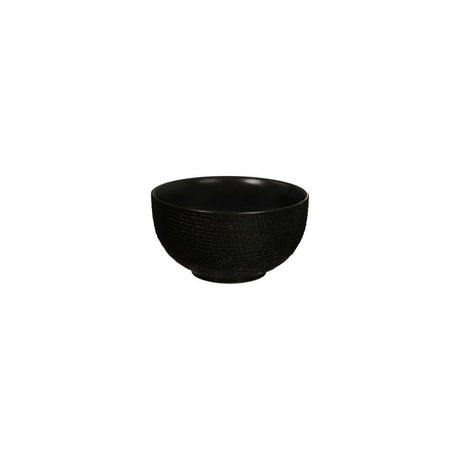 ROUND BOWL-110mm , MATT BLACK from Luzerne. Textured, made out of Ceramic and sold in boxes of 6. Hospitality quality at wholesale price with The Flying Fork!