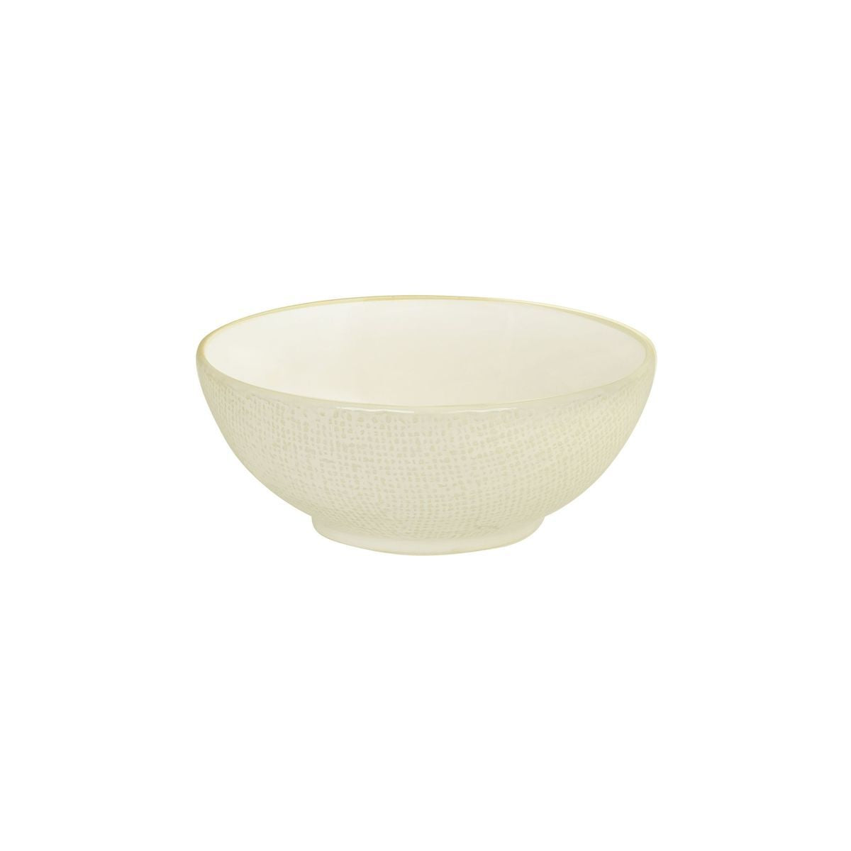 ROUND BOWL-160mm , REACTIVE WHITE from Luzerne. Textured, made out of Ceramic and sold in boxes of 6. Hospitality quality at wholesale price with The Flying Fork!